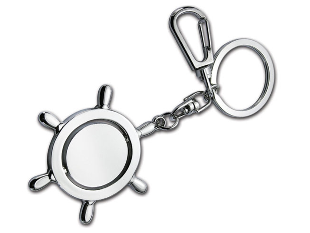 Rudder Metal Keychain